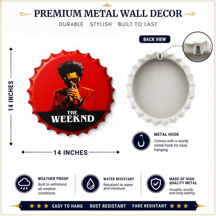 Bottle Caps wall decor sign - The Weekend