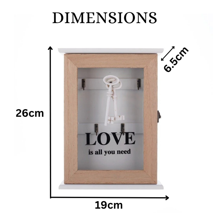 Key Box Wall Hanging - Love Is All You Need (5 Hooks)