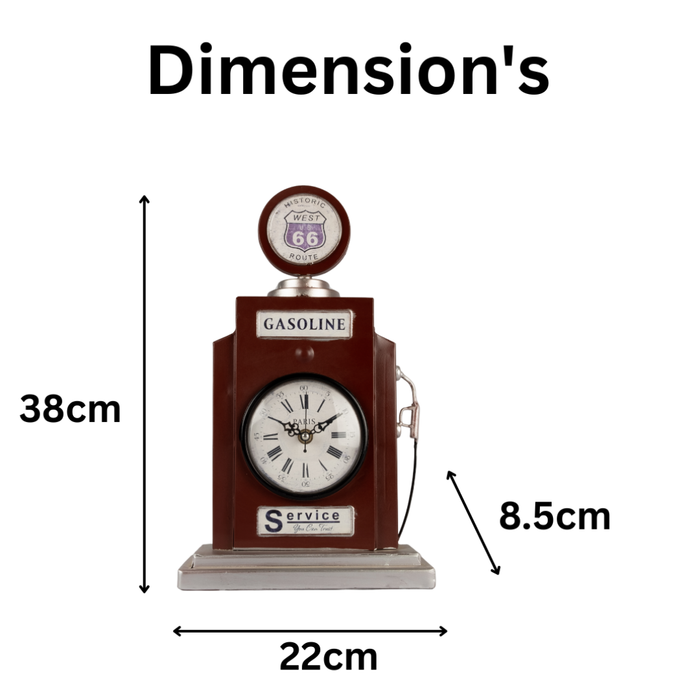 Model Clock - Gasoline Pump Clock Red