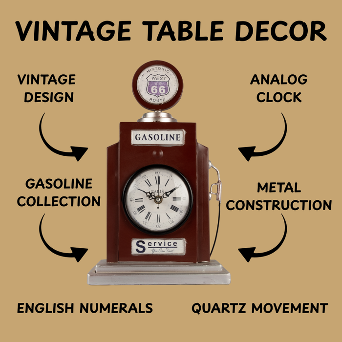 Model Clock - Gasoline Pump Clock Red
