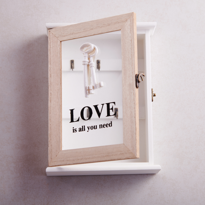 Key Box Wall Hanging - Love Is All You Need (5 Hooks)