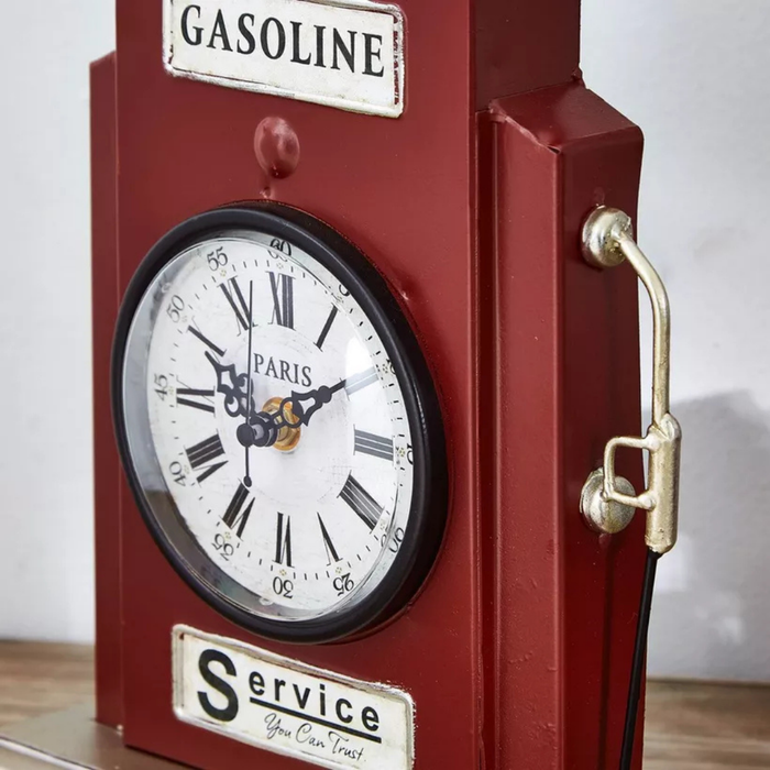 Model Clock - Gasoline Pump Clock Red