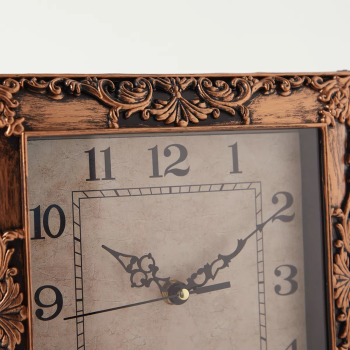 Fiber Clock - Copper Square