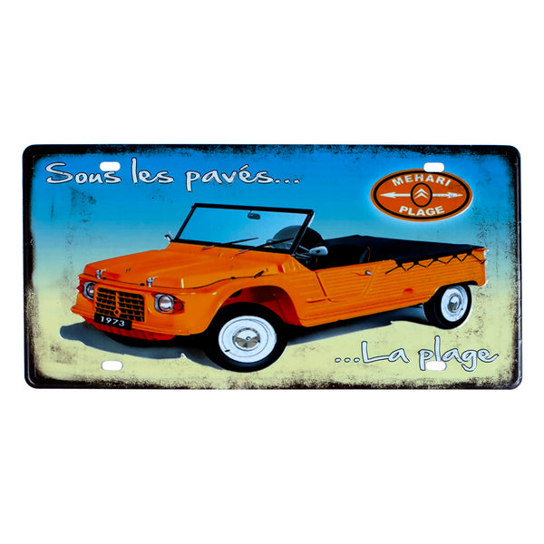 Number Plates wall sign - Sous Les Paves