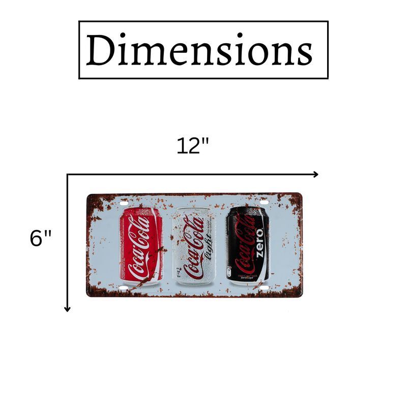 Number Plates wall sign - Coca Cola Cans