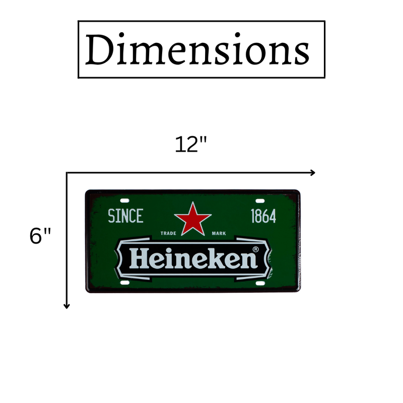 Number Plates wall sign - Heine beer