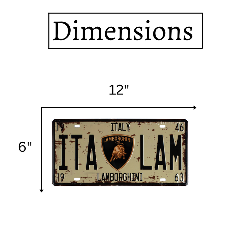 Number Plates wall sign - ITA LAM