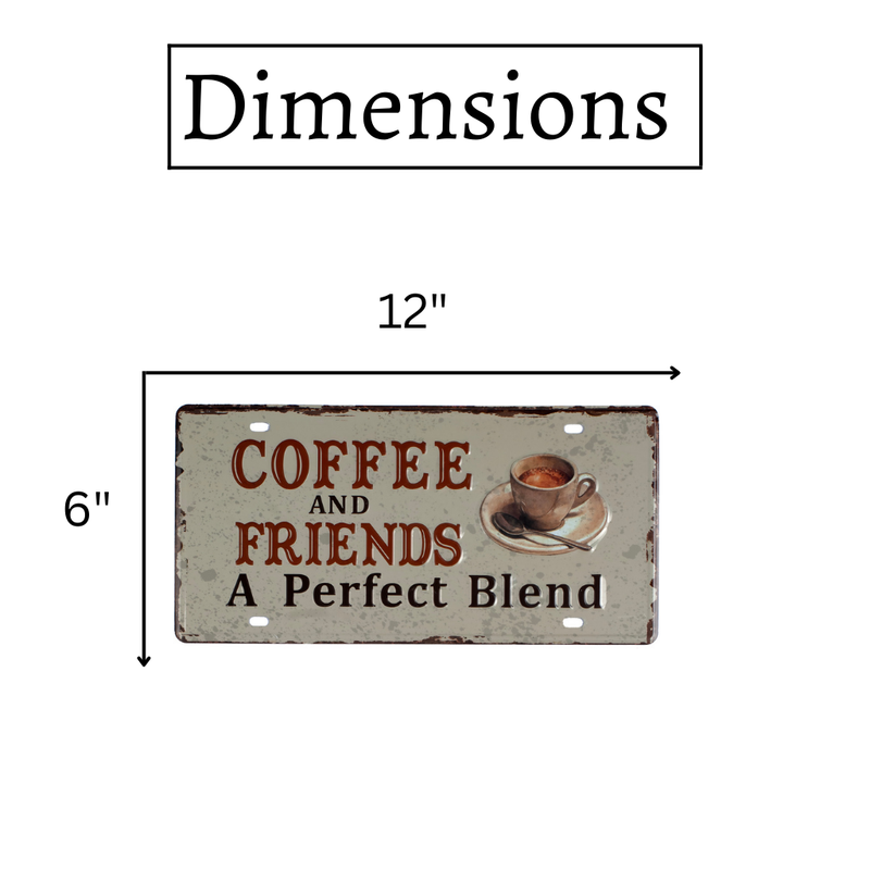 Number Plates wall sign - Coffee & Friends