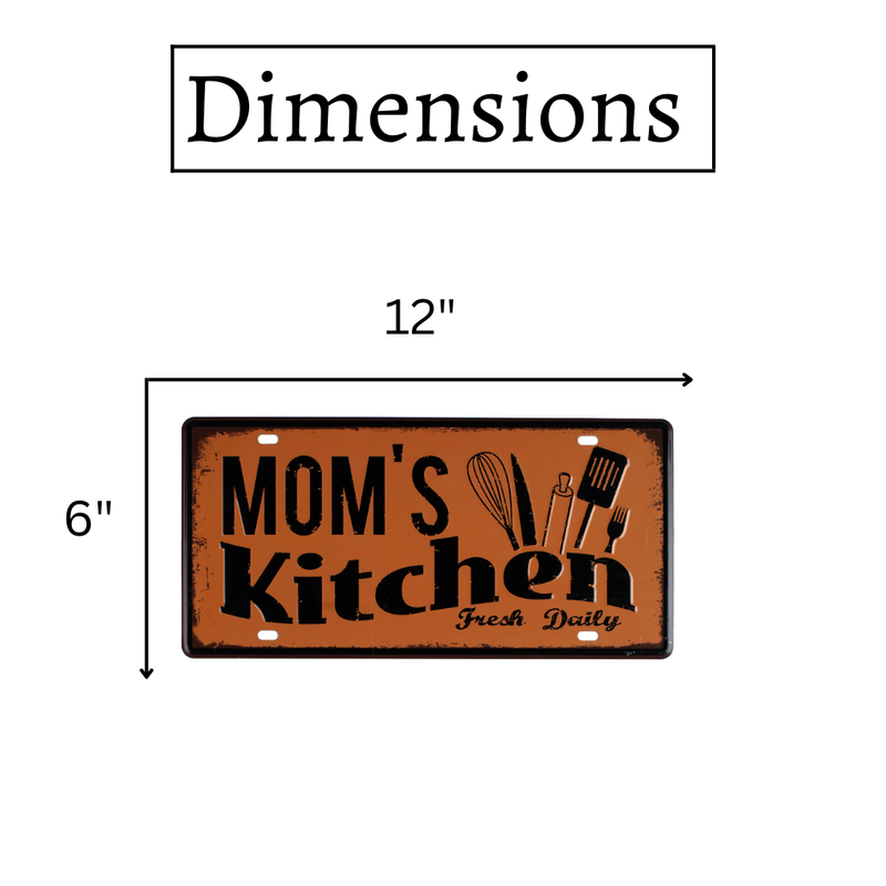 Number Plates wall sign - Mom's Kitchen