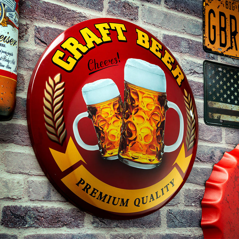 Metal Shield wall decor - Craft Beer Premium (16x16")