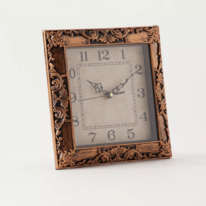 Fiber Clock - Copper Square