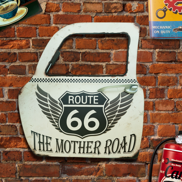 Retro Car Door - Route 66 mother Road