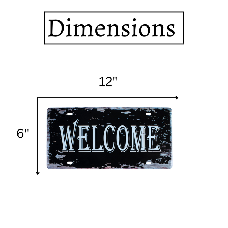 Number Plates wall sign - Welcome