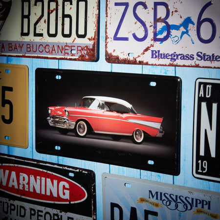 Number Plates wall sign - Chevrolet Bel Air 1957