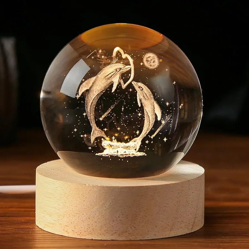 Crystal Ball Night LED Lamp USB