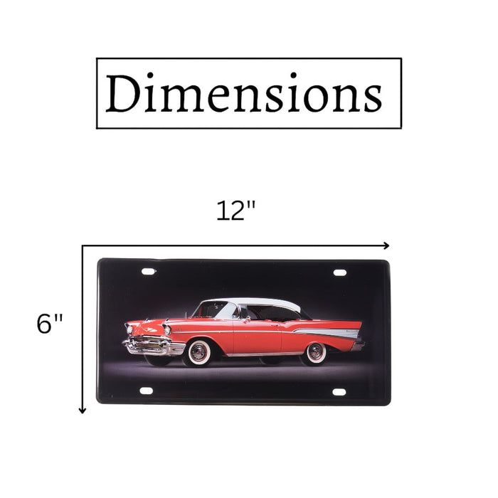 Number Plates wall sign - Chevrolet Bel Air 1957