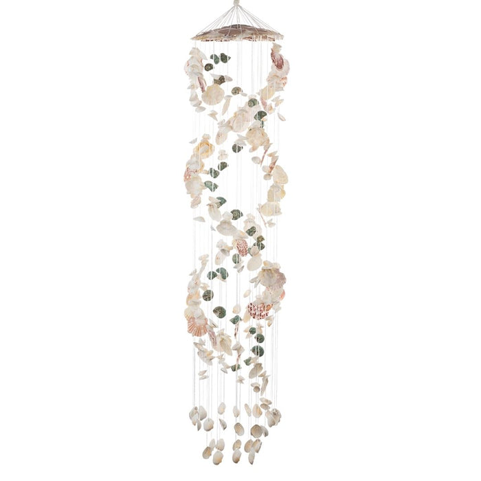 Seashells wall Hanging - White color 3.41ft