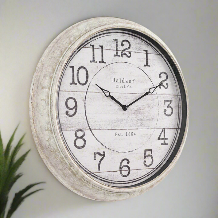 Fiber Clock - Numeric Big Baldauf - Grey (30"dia)