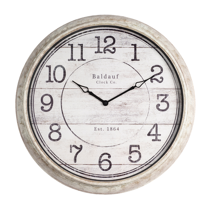 Fiber Clock - Numeric Big Baldauf - Grey (30"dia)