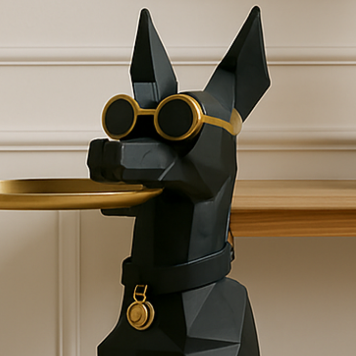 Table pieces - Dog Butler Sculpture