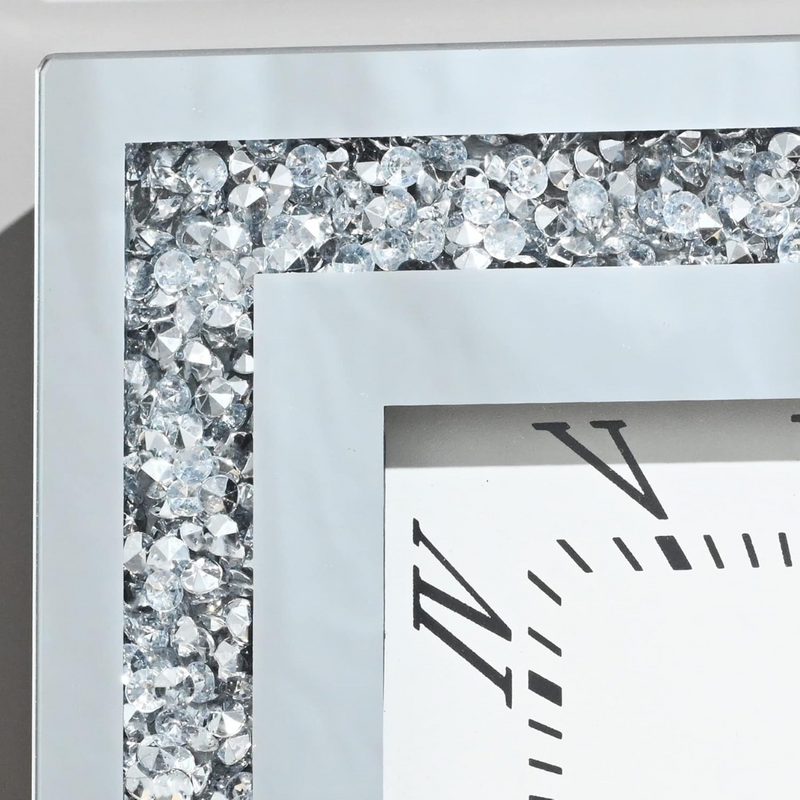 Mirror Dimond Clocks - Silver