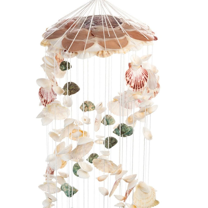 Seashells wall Hanging - White color 3.41ft