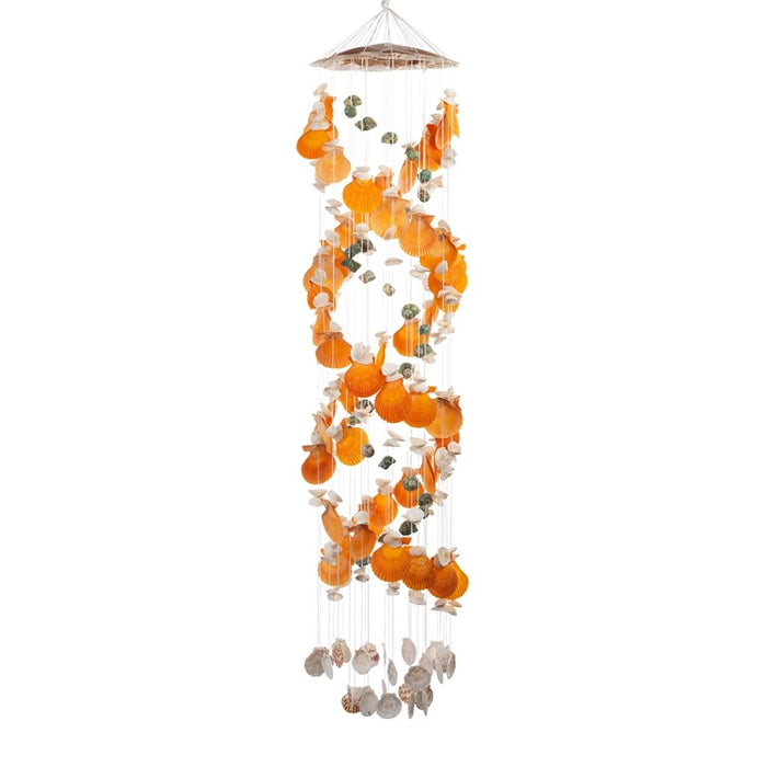 Seashells wall Hanging - Orange color 3.41ft