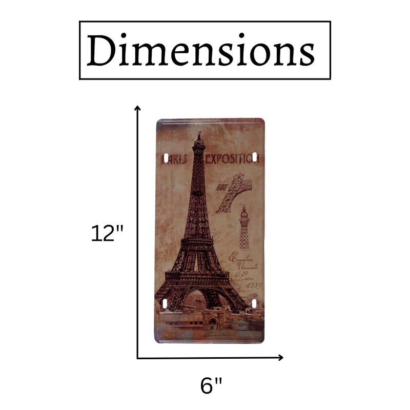 Number Plates wall sign - Eiffel Tower