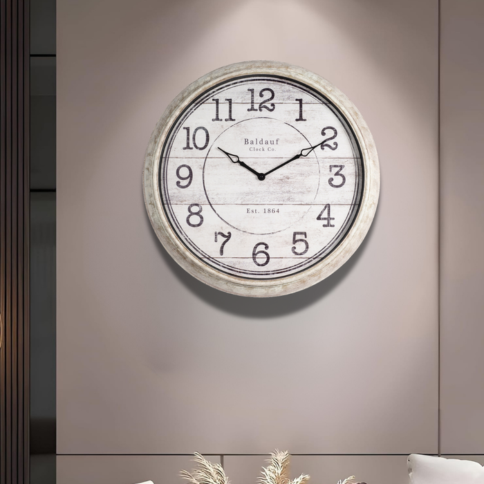 Fiber Clock - Numeric Big Baldauf - Grey (30"dia)