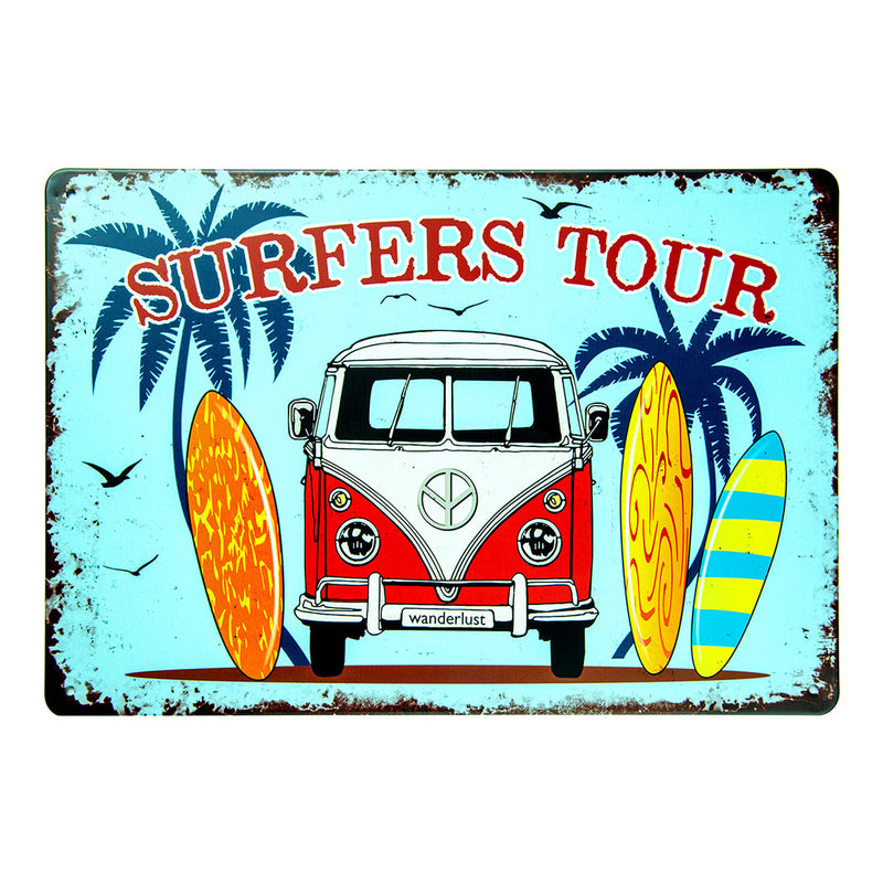 Number Plates Big wall sign - Volkswagen van Surfers Tour