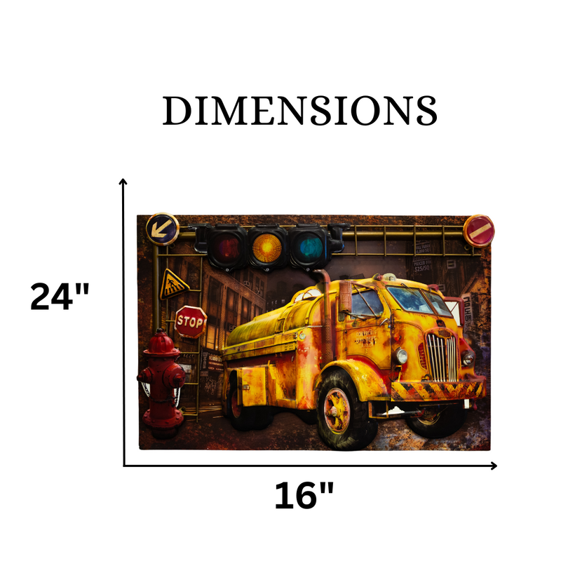 3D Retro Frame - Gas Truck