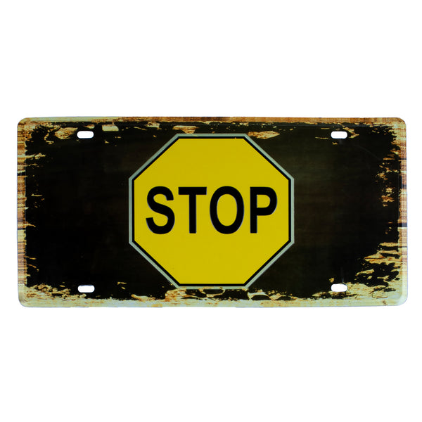 Number Plates wall sign - Stop