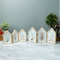 Photo Frames - Three House shape Beige