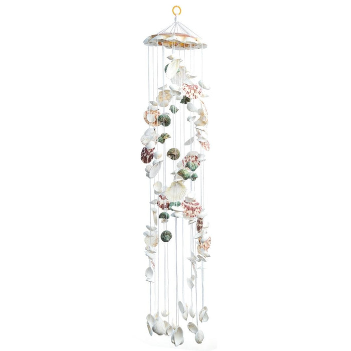 Seashells wall Hanging - White color 2.7ft