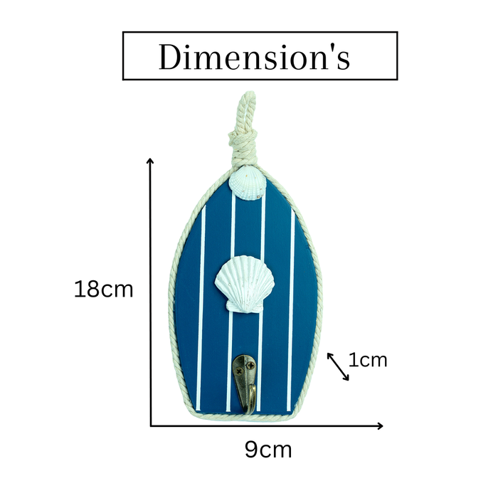 Beach Wall Hooks - Boat Shape