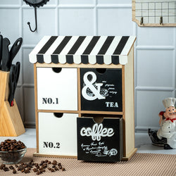 Coffee Box Drawer - Tea Coffee Black