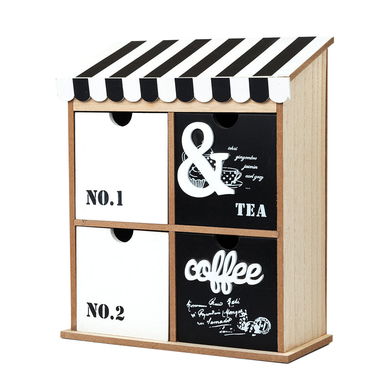 Coffee Box Drawer - Tea Coffee Black