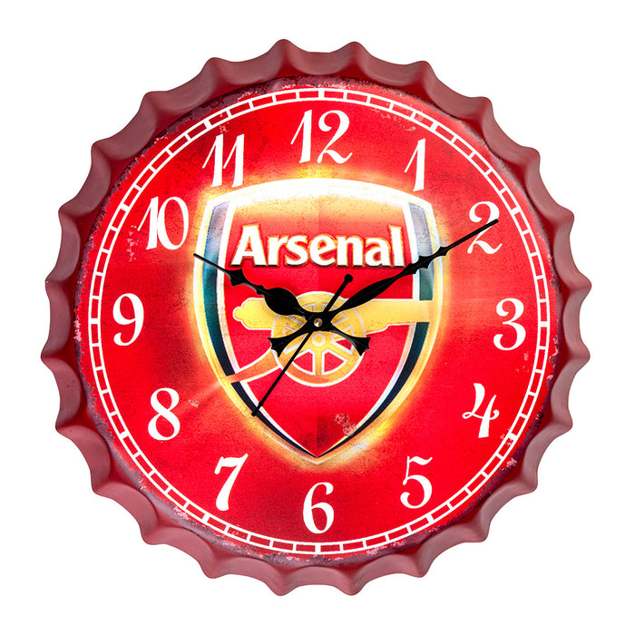 Bottle Caps wall Clock - Arsenal (14"x14")