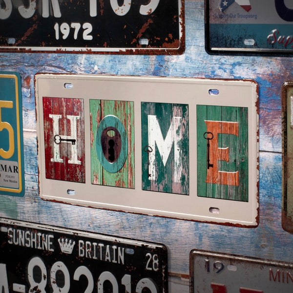 Number Plates wall sign - Home