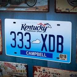 Number Plates wall sign - Kentucky 333 XDB