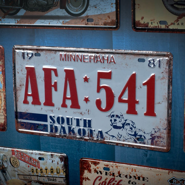 Number Plates wall sign - South Dakota AFA:541