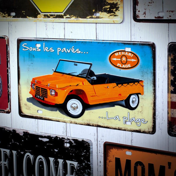 Number Plates wall sign - Sous Les Paves