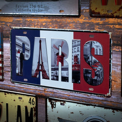 Number Plates wall sign - Paris