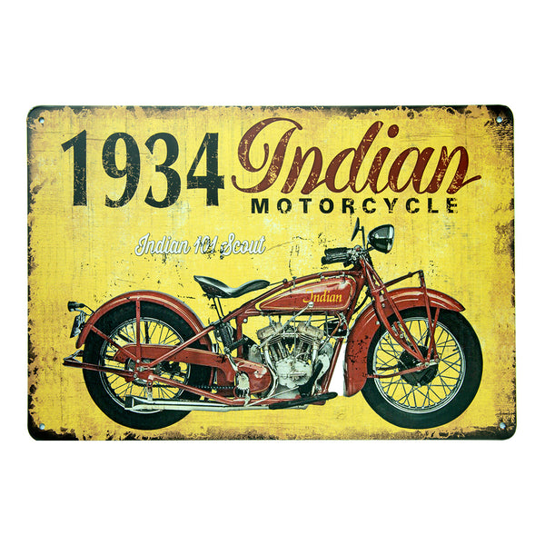 Number Plates Big wall sign - 1934 Indian Motorcycle