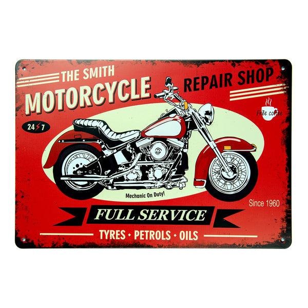 Number Plates Big wall sign - Smith Motorcycle Repair Shop