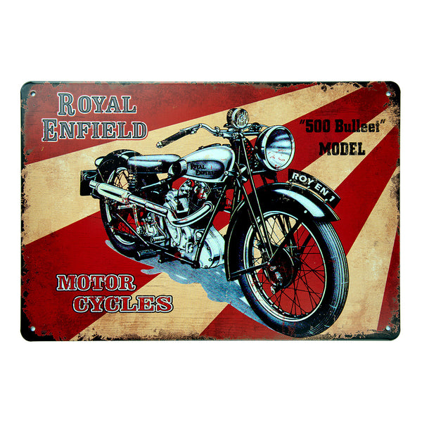 Number Plates Big wall sign - Royal Enfield 500 Bulleet