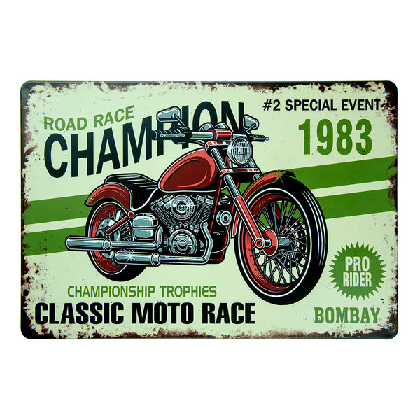 Number Plates Big wall sign - Classic Moto Race Bombay