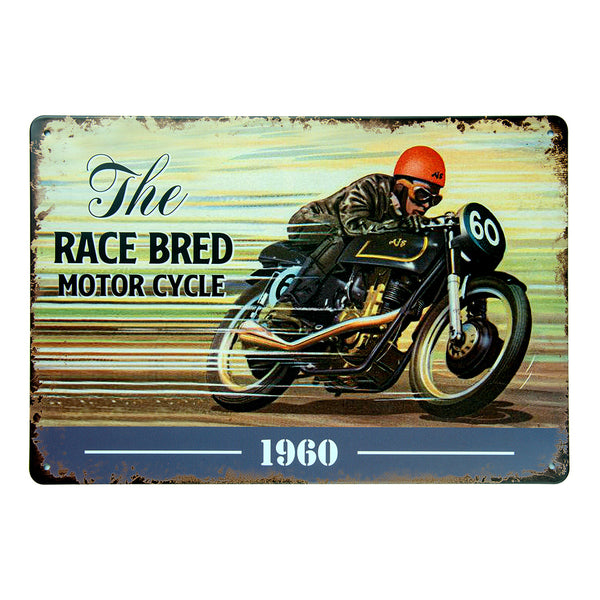 Number Plates Big wall sign - The Race Bred Motorcycle 1960