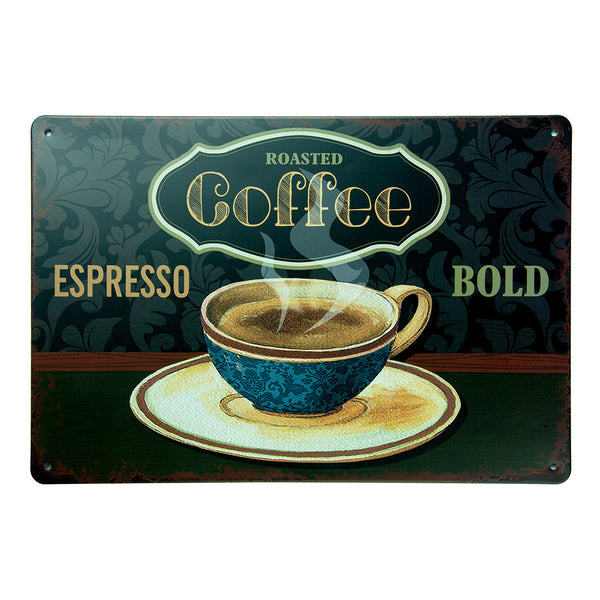 Number Plates Big wall sign - Roasted Coffee Espresso