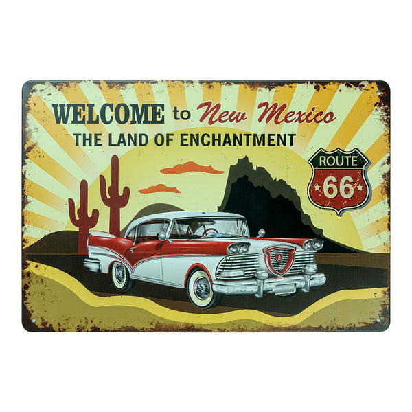 Number Plates Big wall sign - Vintage Car Welcome To New Mexico